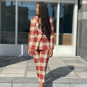 H&M plaid blazer